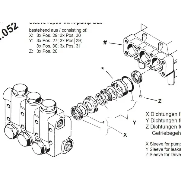 Produktfoto 1 von Kränzle K-Pumpen Manschetten und Getriebedichtungen