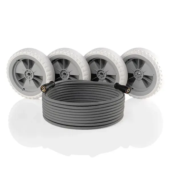 Produktfoto 1 von Kränzle NOM Set für therm C ohne Trommel, Räder D250 weiß, Schlauch grau