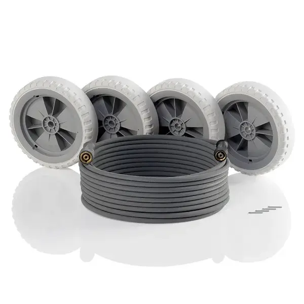 Produktfoto 1 von Kränzle NOM Set für mittlere quadro 599 und 799, Räder D250 weiß, Schlauch grau