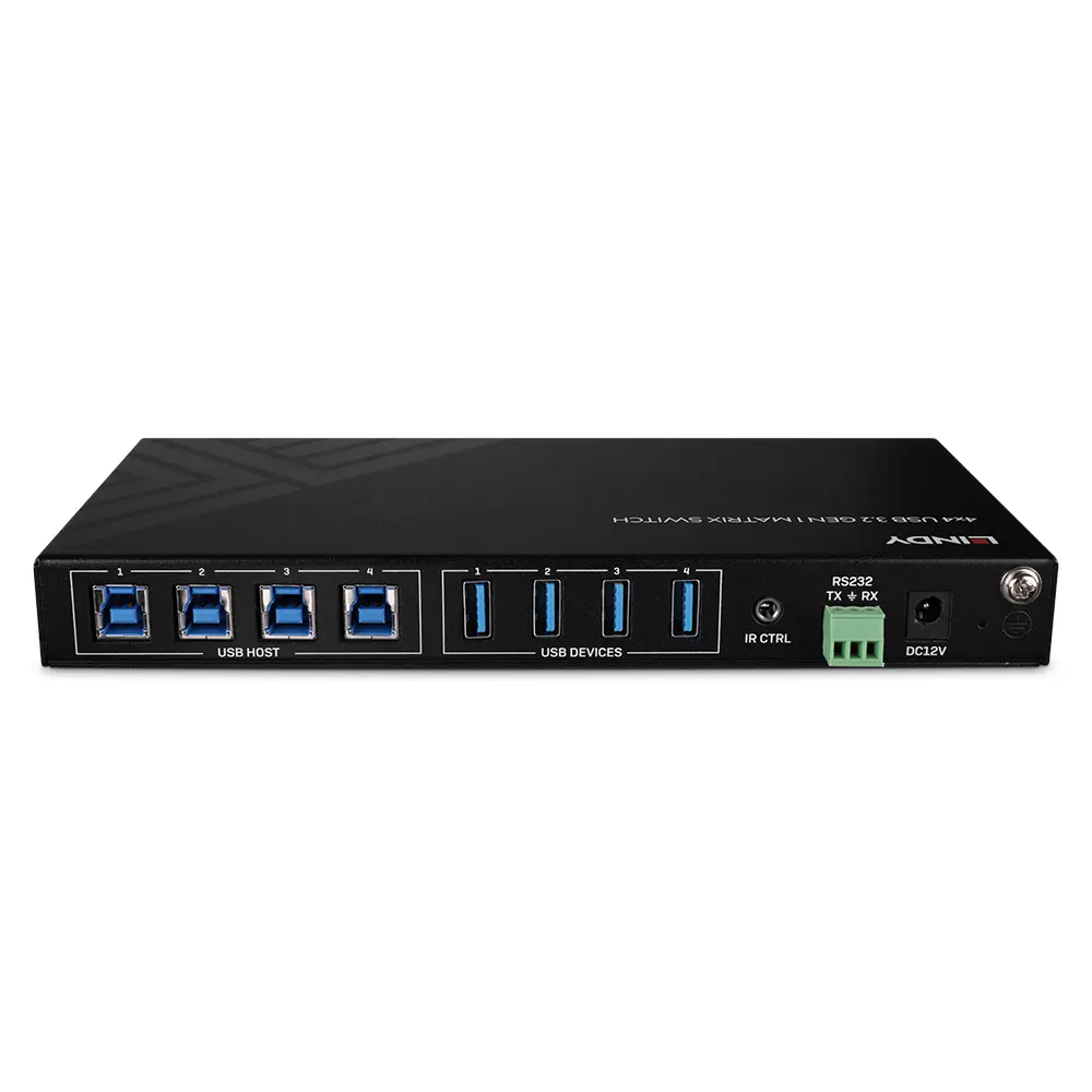 Produktfoto 1 von LINDY 43406, 4x4 USB 3.2 Gen 1 Matrix Switch