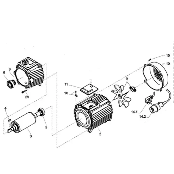 Produktfoto 1 von Kränzle Motor kpl. für Kränzle Profi, 200 V / 60 Hz
