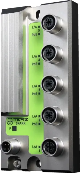 Produktfoto 1 von TERZ SPARK-XS41Q-31010, Unmanaged PoE Industrial Ethernet Switch IP65/67