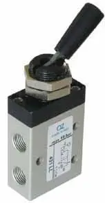 Produktfoto 1 von AZ Pneumatica 431 LL, Wegeventil 3/2 1/8" Kipphebel, 2 Stellungen, SKU: 05.169.4