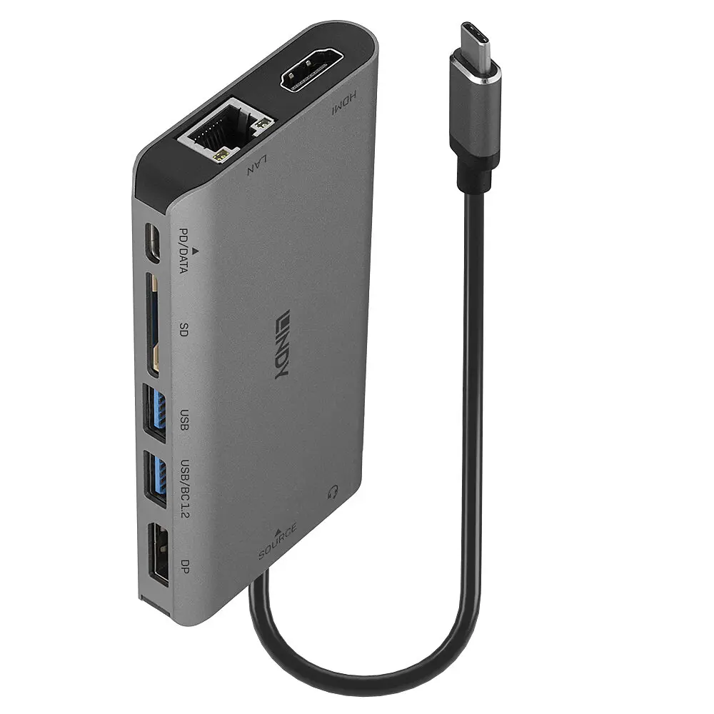 Produktfoto 1 von LINDY 43323, USB C Laptop Mini Dockingstation mit 4K Unterstützung bzw.