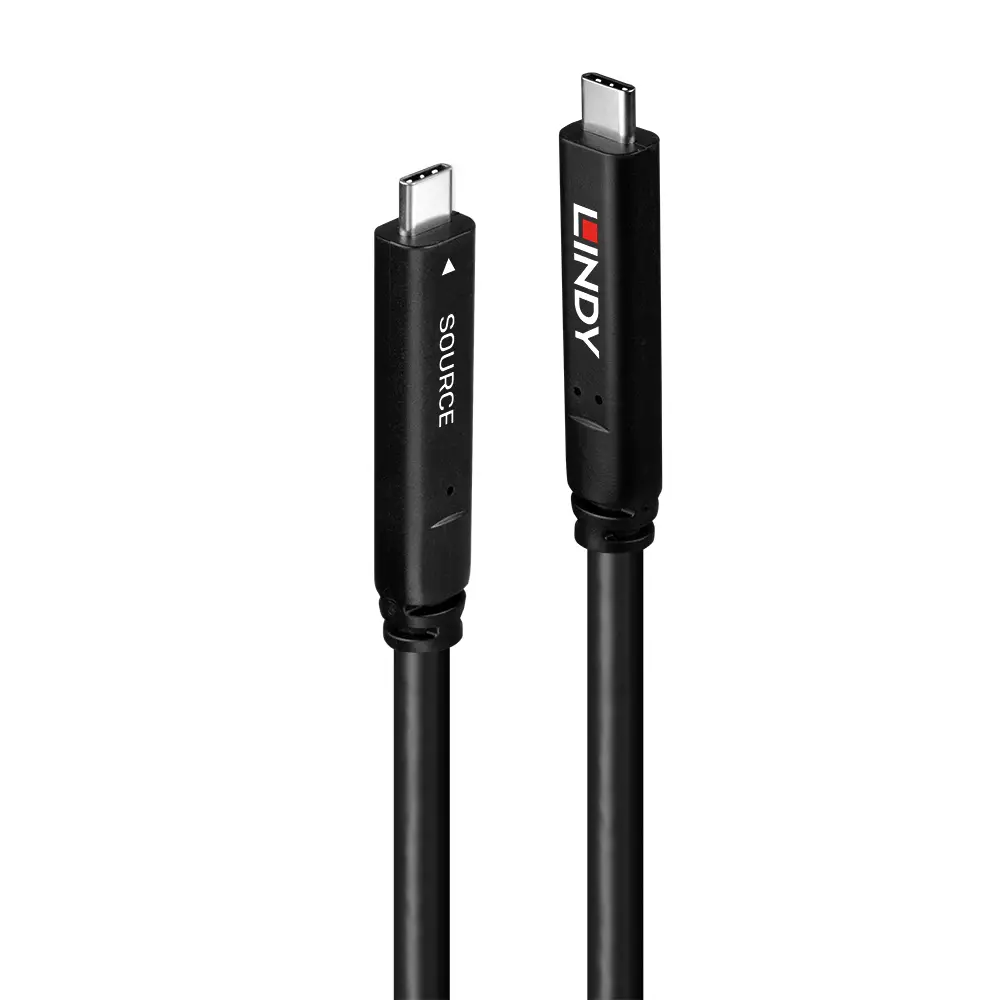 Produktfoto 1 von LINDY 43333, 10m USB 3.2 5Gbit/s & DP 1.4 Typ C Hybridkabel (2 Lanes)