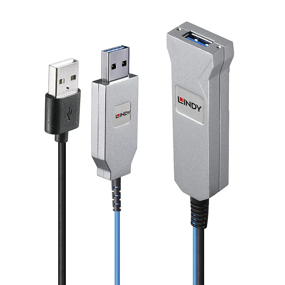 Produktfoto 1 von LINDY 43345, 30m Fibre Optic USB 3.0 Kabel