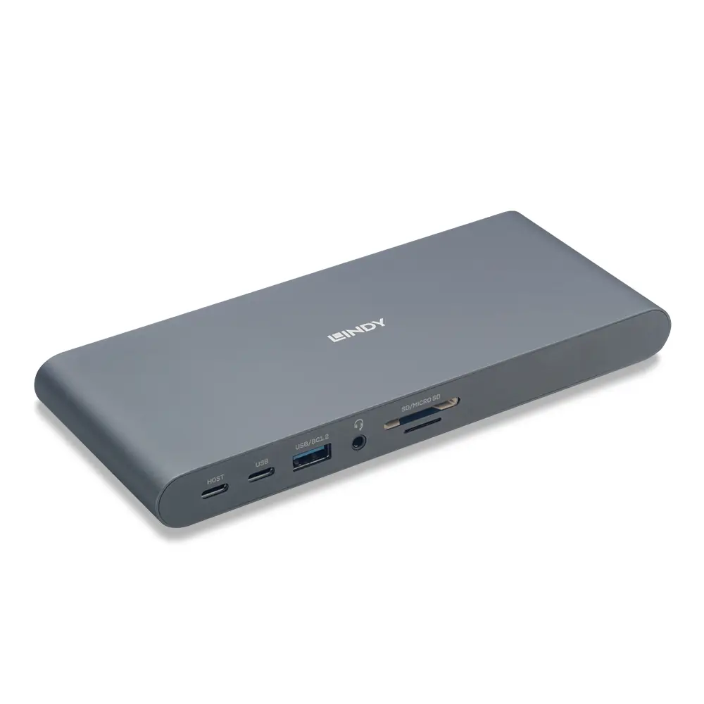 Produktfoto 1 von LINDY 43349, USB C Laptop Dockingstation mit 5K Unterstützung bei einem Display