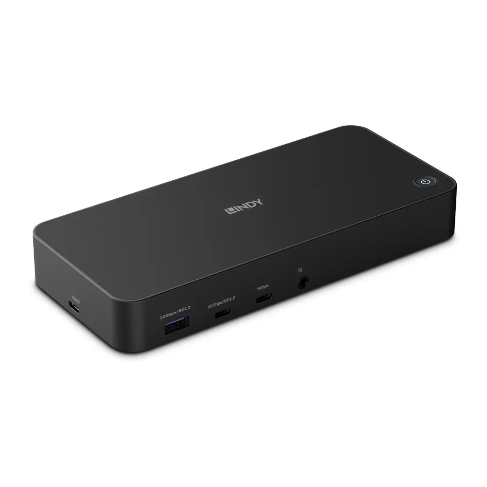 Produktfoto 1 von LINDY 43366, DST-Pro Universal, USB Typ C & A Hybride Laptop Docking Station