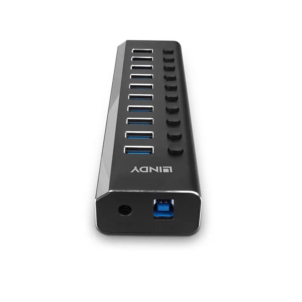 Produktfoto 1 von LINDY 43370, 10 Port USB 3.0 Hub mit Ein-/Ausschaltern