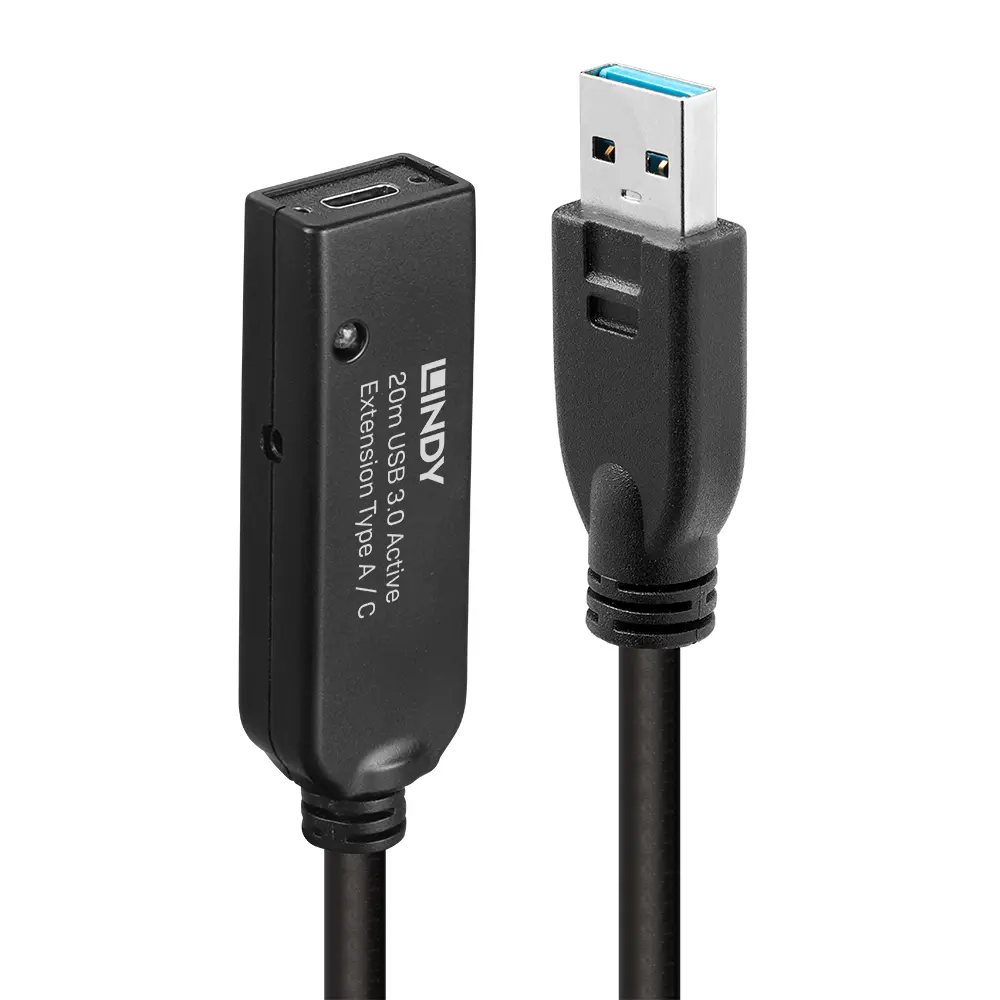 Produktfoto 1 von LINDY 43375, 20m USB 3.0 Aktivverlängerung Typ A an C