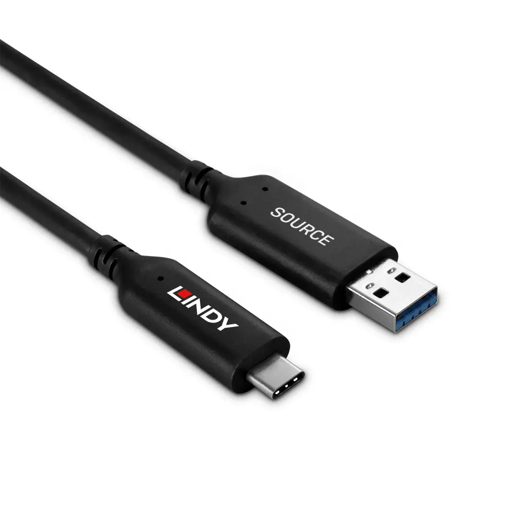 Produktfoto 1 von LINDY 43396, 25m USB 3.2 5Gbit/s Typ A an C Hybridkabel