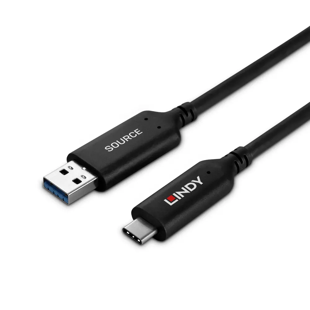 Produktfoto 1 von LINDY 43397, 50m USB 3.2 5Gbit/s Typ A an C Hybridkabel