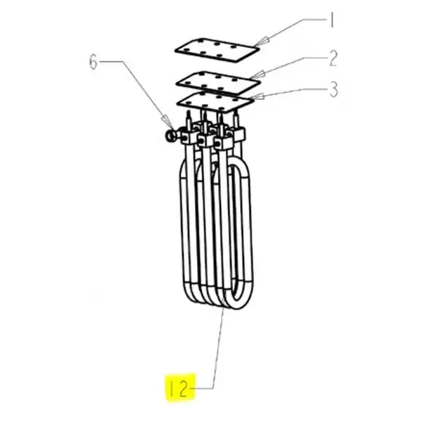 Produktfoto 1 von Kränzle Elektroheizstäbe 6 KW, Kränzle Zubehör und Ersatzteile
