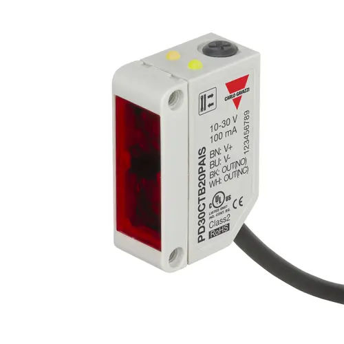 Produktfoto 1 von Carlo Gavazzi PD30CTB20PAIS, FOTO BGS IR 200MM PNP NO/NC TOP TRIMMER CAB