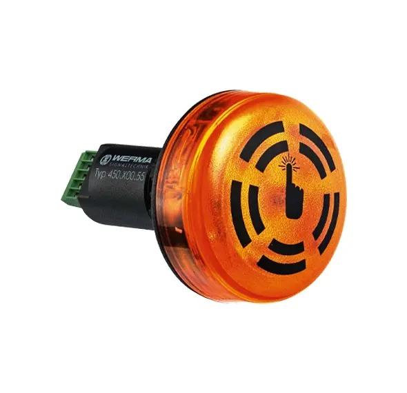 Produktfoto 1 von Werma 450.300.55, LED Summer EM Dauerton 24VDC YE
