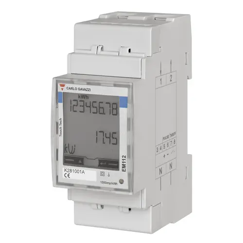 Produktfoto 1 von Carlo Gavazzi EM112DINAV01XM1PFB, ANHANG D ENERGIEZÄHLER 1-PHASE REV.0