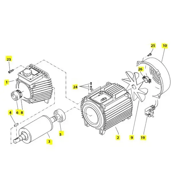 Produktfoto 1 von Kränzle Motor 2,5KW 400V/50Hz, Quadro 12/150