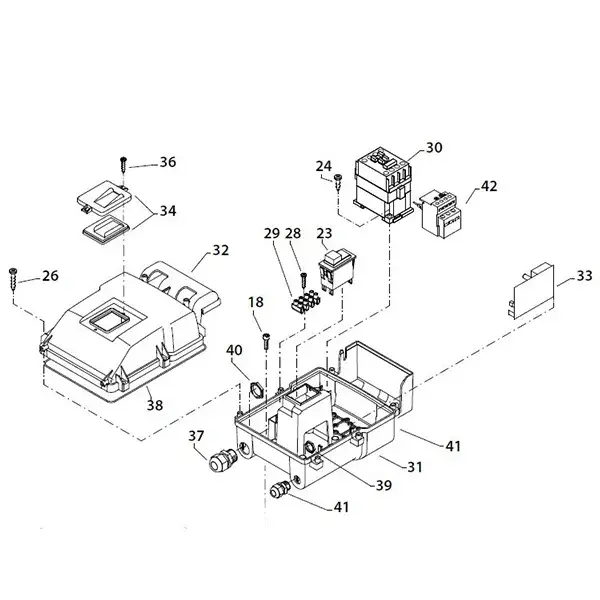 Produktfoto 1 von Kränzle Schaltkasten komplett, 799 TS T, 400V