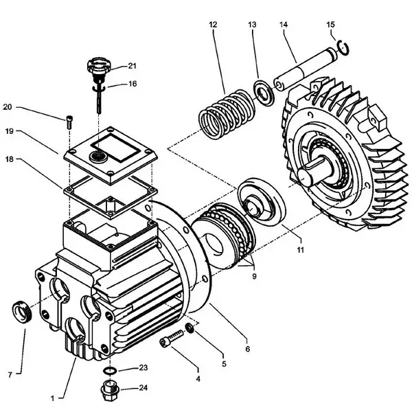 Produktfoto 1 von Kränzle Antrieb AM kpl., mit Axial-Kugellager