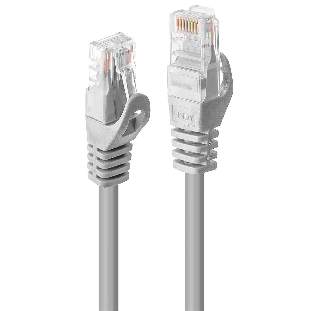 Produktfoto 1 von LINDY 48407, 2m Cat.5e U/UTP Netzwerkkabel, grau