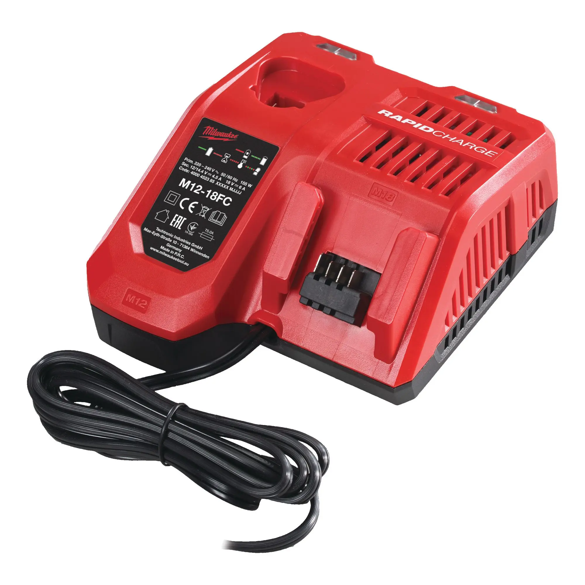 Produktfoto 1 von Milwaukee Akku-Ladegerät M12 18 FC Systemzubehör für Li-Ion-Akku M12 | M14 | M18