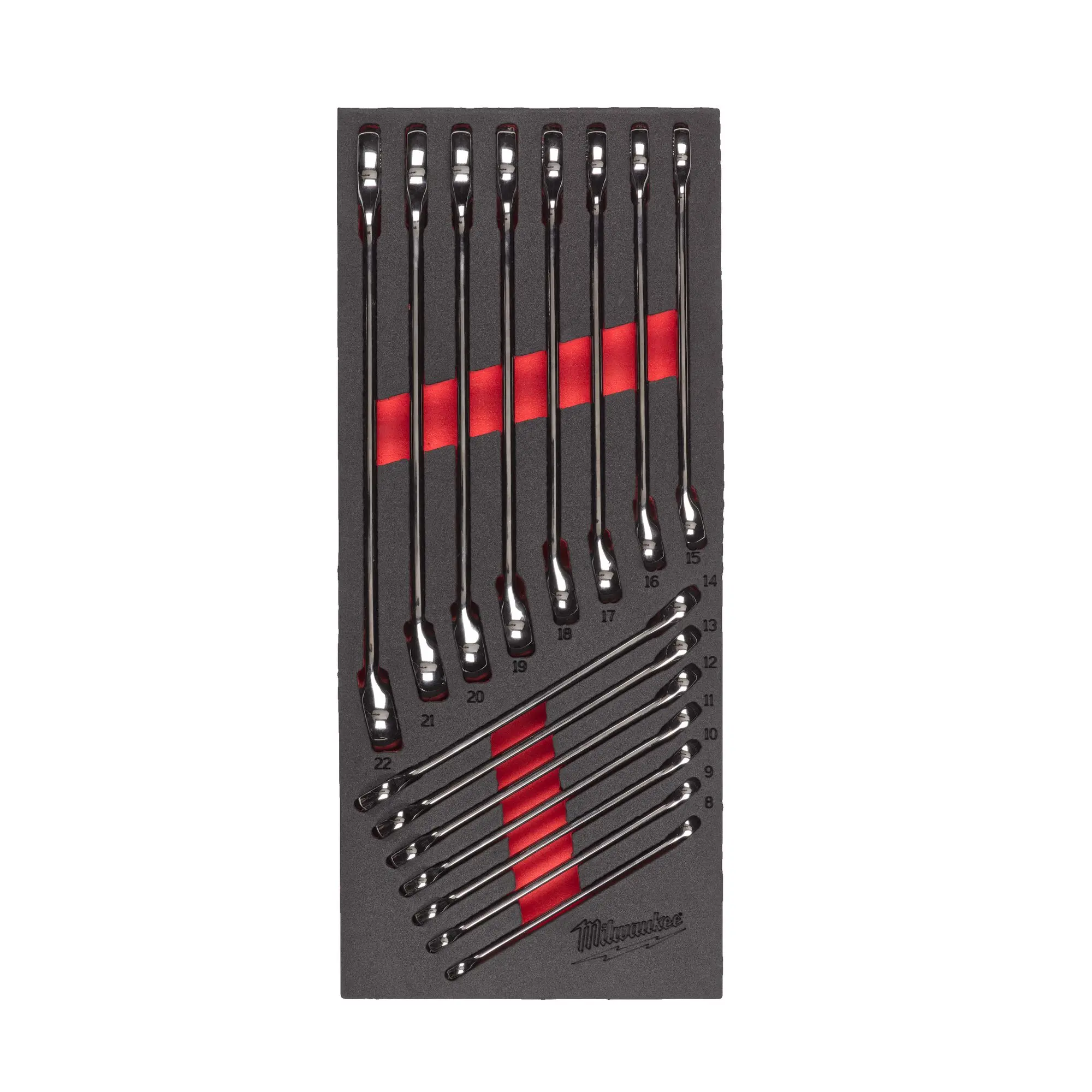 Produktfoto 1 von Milwaukee MAX BITE Ringmaulschlüssel Einlage 15 tlg. für Werkstattwagen 78 cm