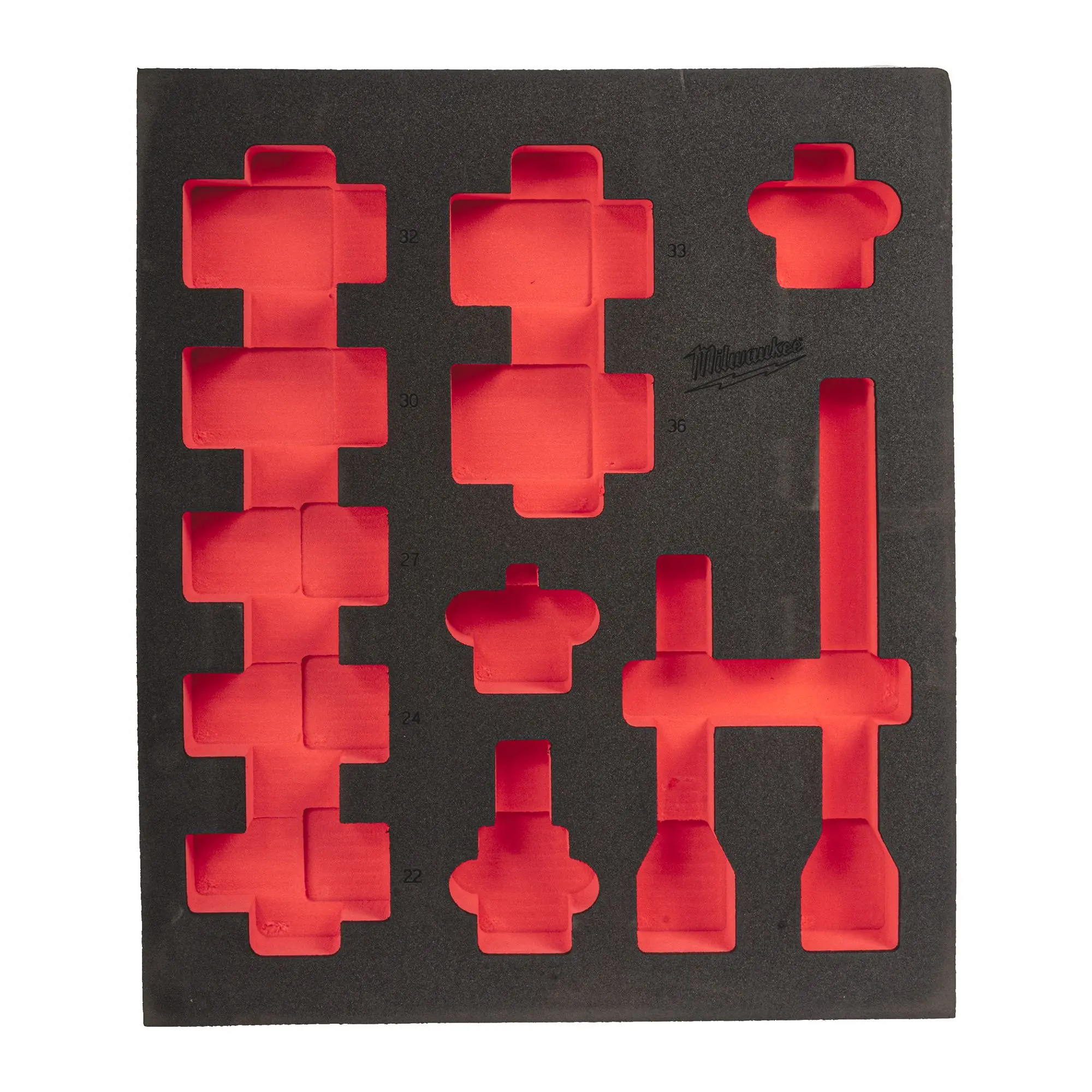 Produktfoto 1 von Milwaukee 12-teilige Einlage für Werkstattwagen 78 cm 3/4" SHOCKWAVE Schlagnüsse