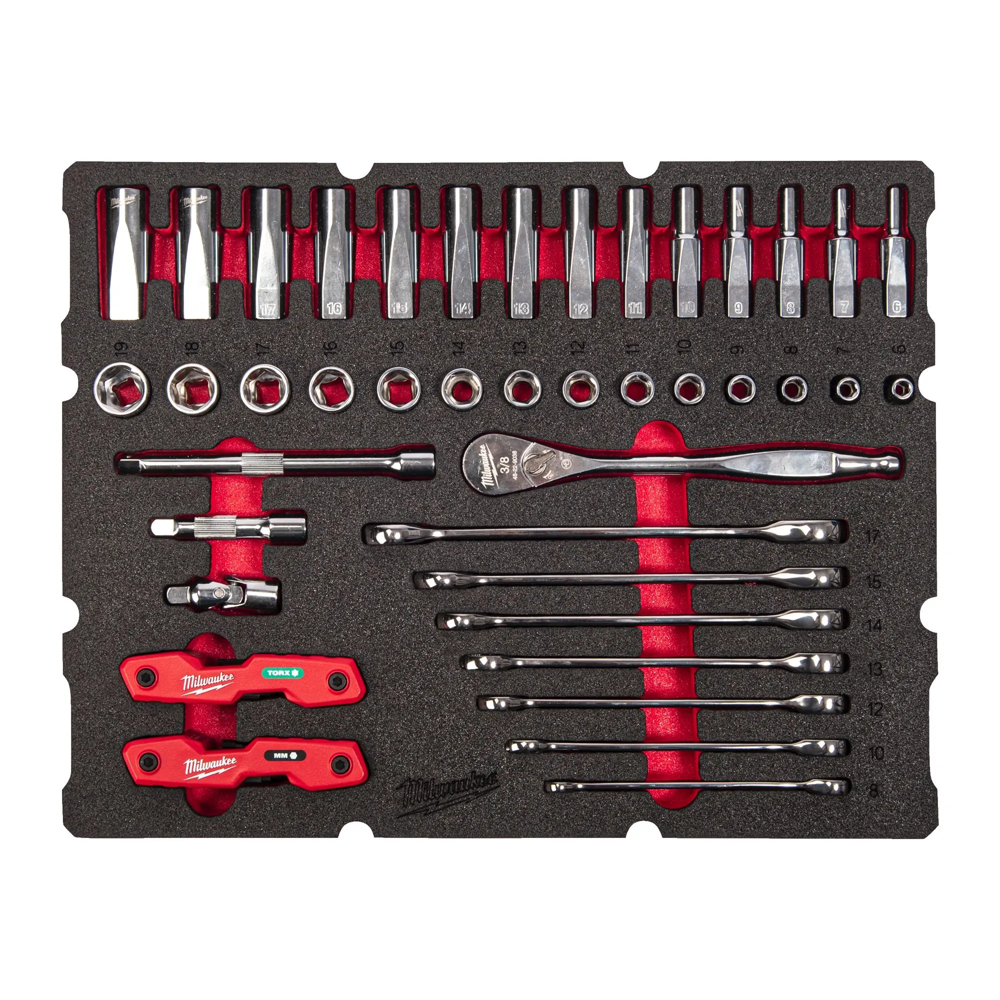 Produktfoto 1 von Milwaukee 55-teilige Einlage für PACKOUT Koffer, SKU: 4932493640