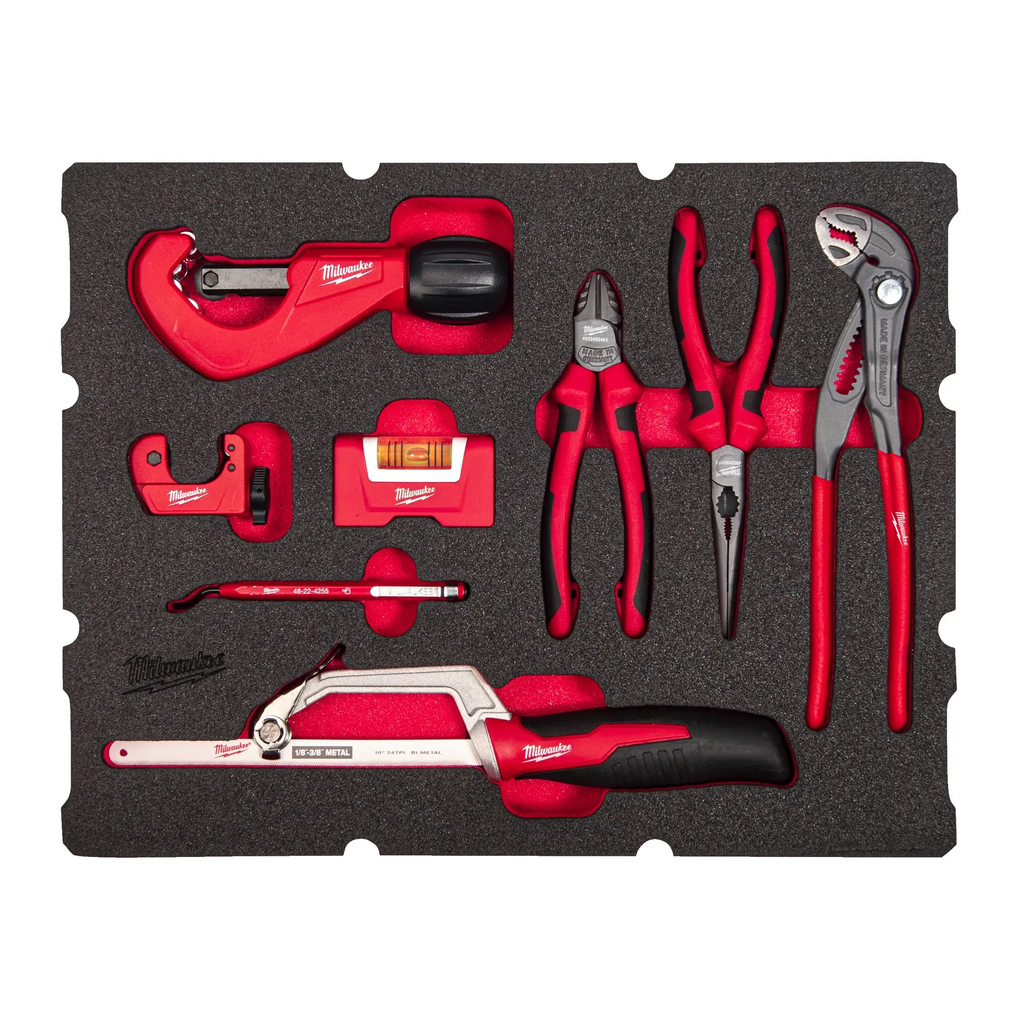 Produktfoto 1 von Milwaukee 8-teilige Einlage für Koffer mit Schubladen Sanitär-Werkzeug Einlage