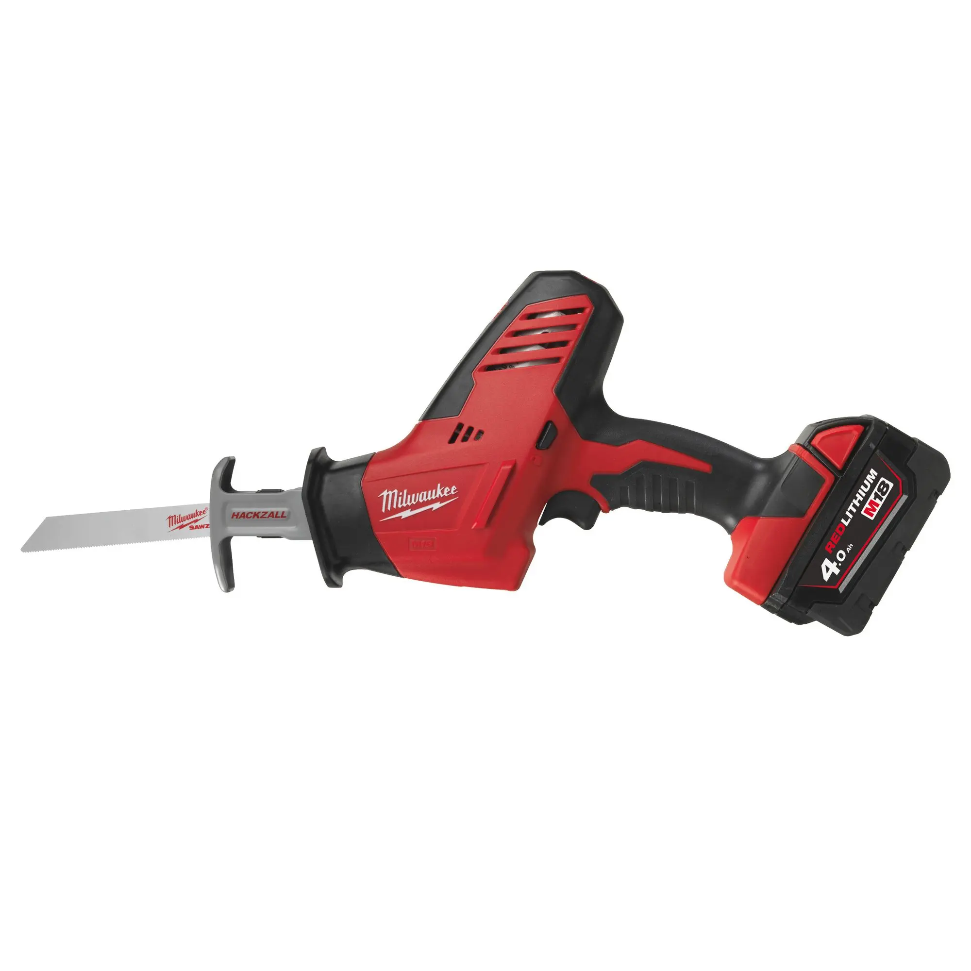 Produktfoto 1 von Milwaukee Akku-Kompakt-Säbelsäge C18HZ-402B 2x 4,0 Ah + Lader in Werkzeugtasche