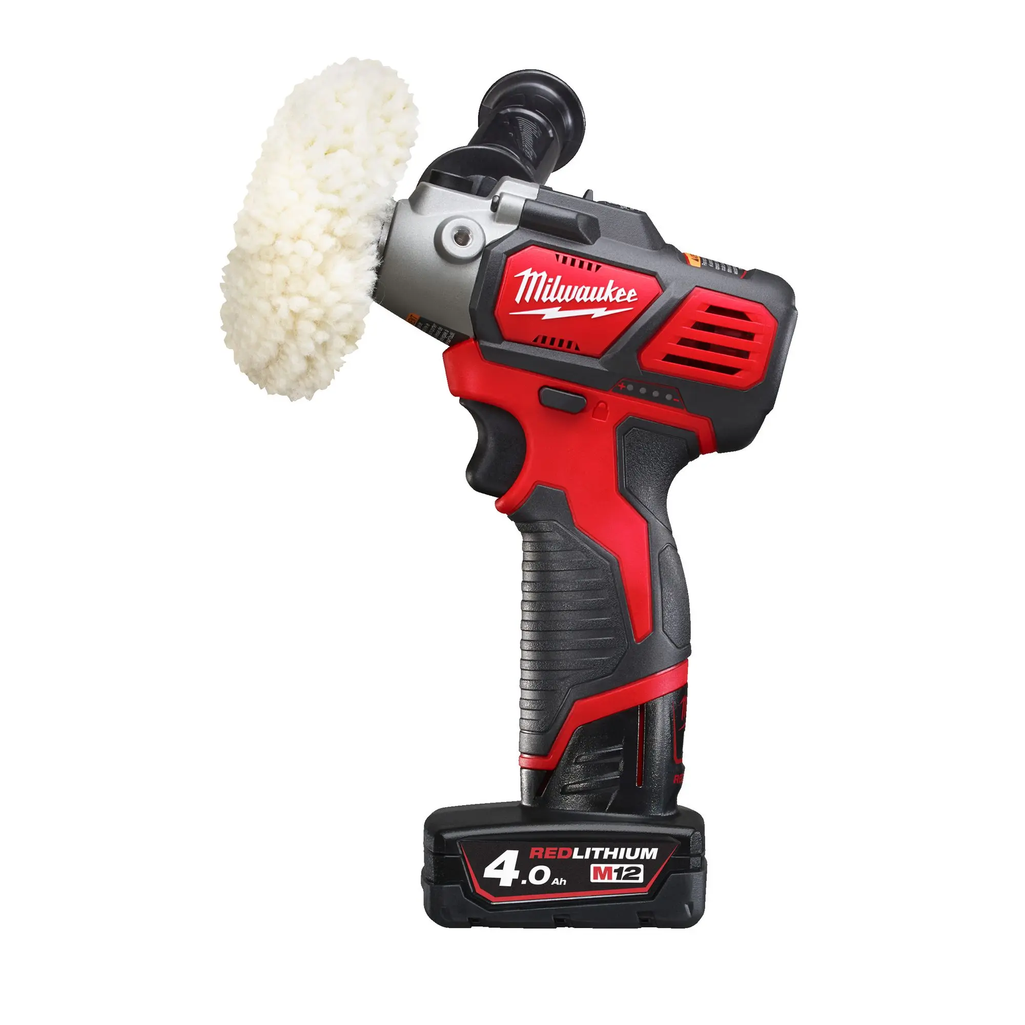 Produktfoto 1 von Milwaukee Akku-Mini Polierer M12BPS-421X, 1x 4,0 Ah + 1x 2,0 Ah und Ladegerät