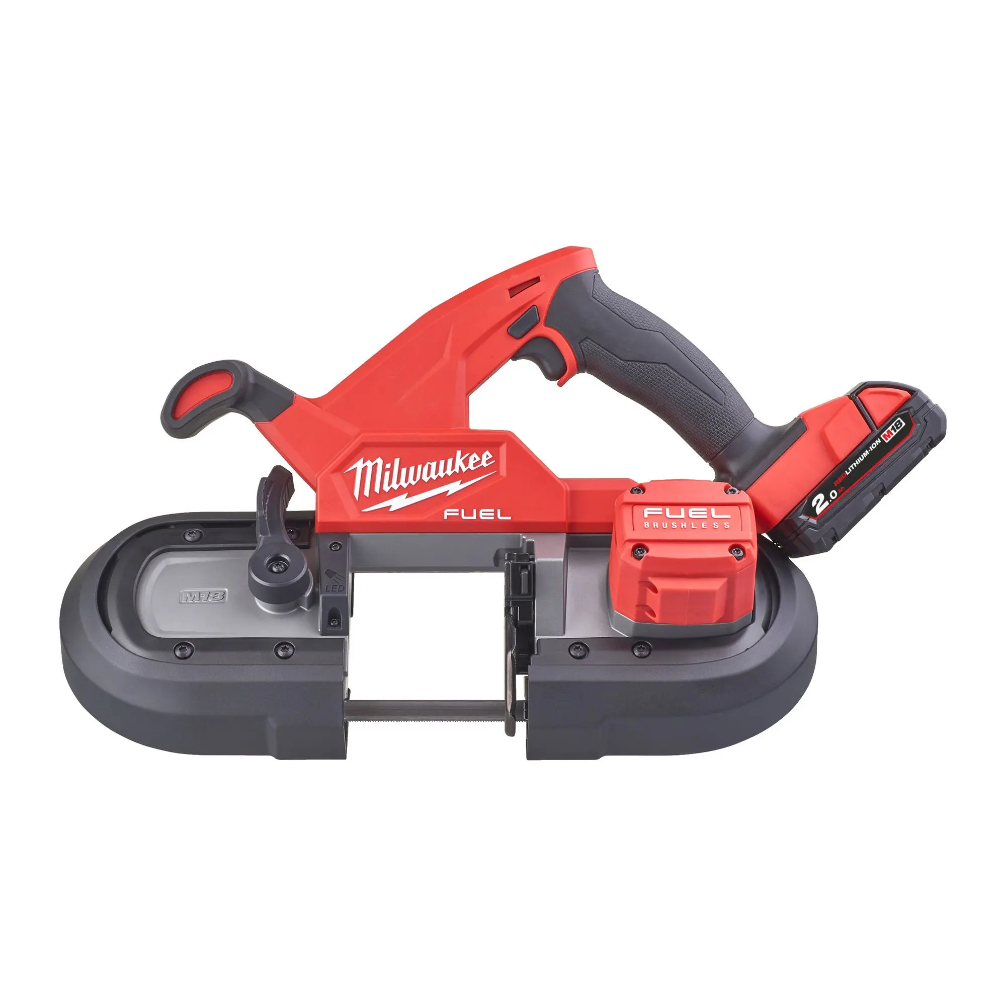 Produktfoto 1 von Milwaukee FUEL Akku-Bandsäge M18FBS85-202C, 2 x M18 B2 Akku & Ladegerät