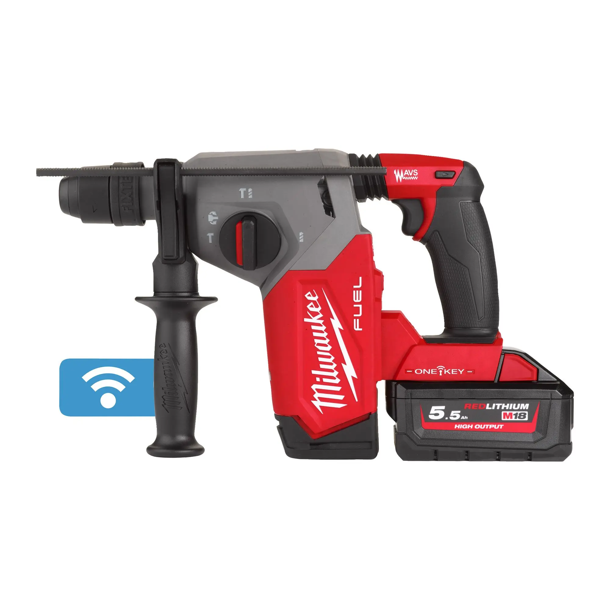 Produktfoto 1 von Milwaukee Akku-Kombihammer M18ONEFHX-552X, 2x 5,5 Ah High Output + Ladegerät