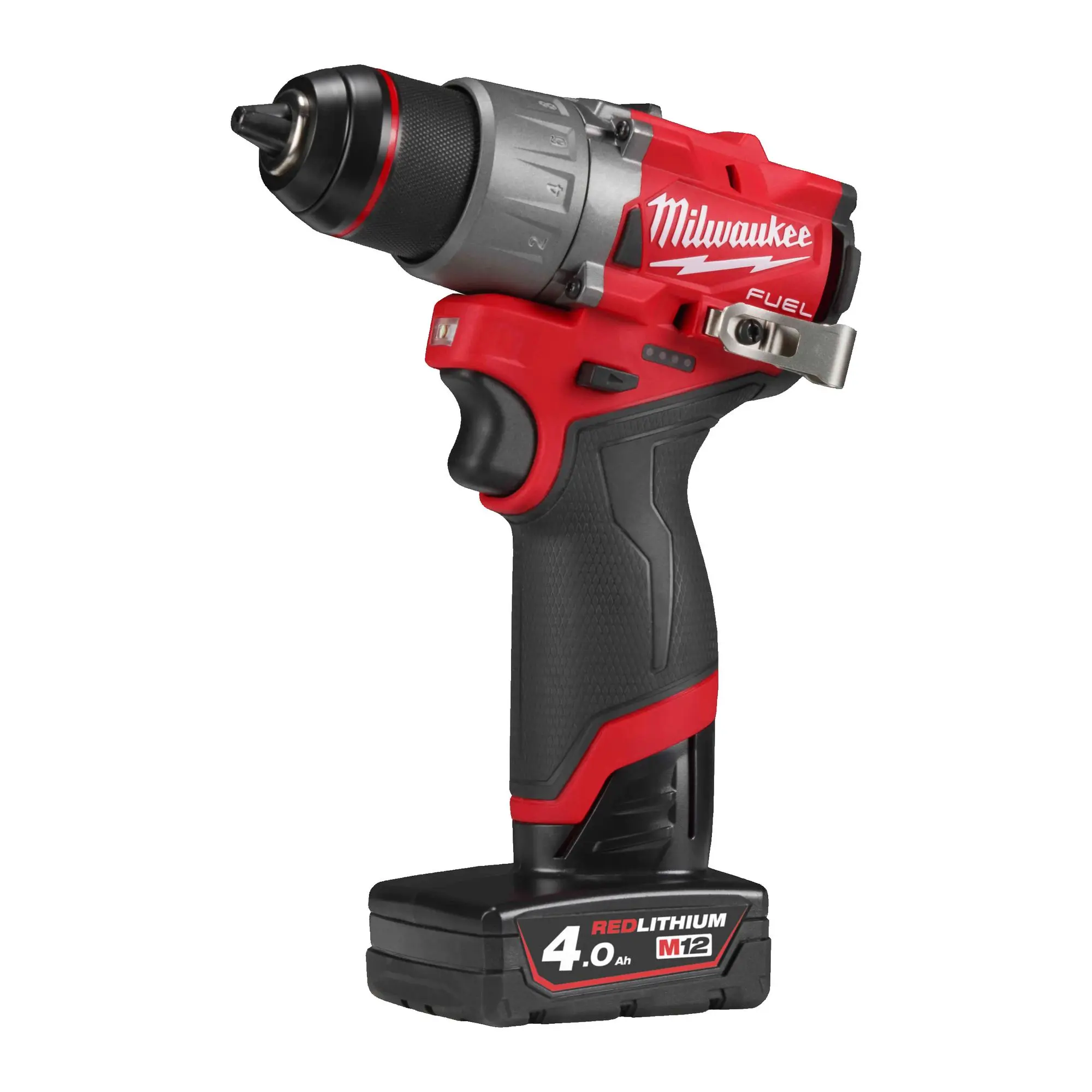 Produktfoto 1 von Milwaukee FUEL Akku-Kompakt-Bohrschrauber M12FDD2-402X, 2x 4,0 Ah + Ladegerät