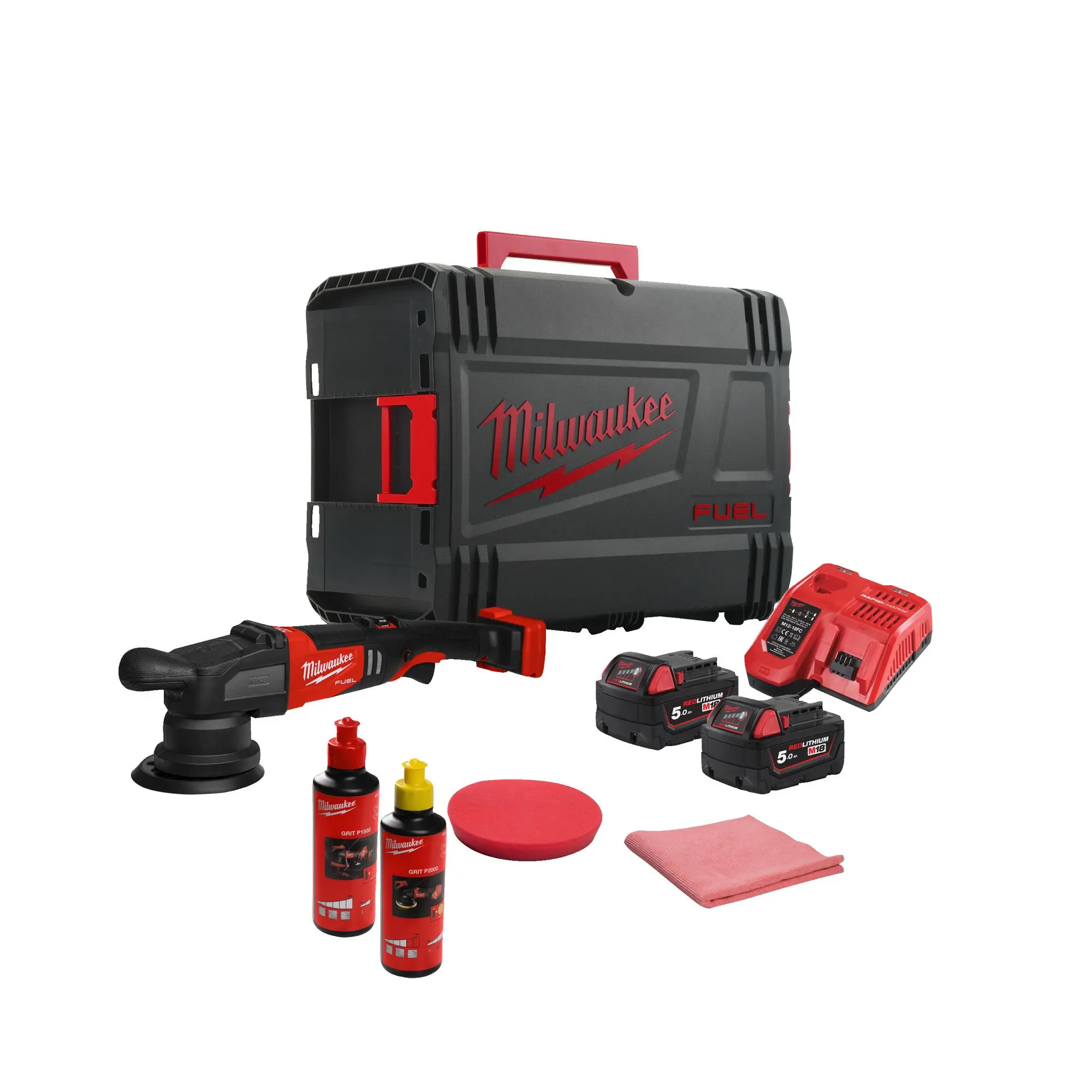 Produktfoto 1 von Milwaukee FUEL Akku-Exzenter Polierer M18 FROP15-502X KIT, SKU: 4933492352