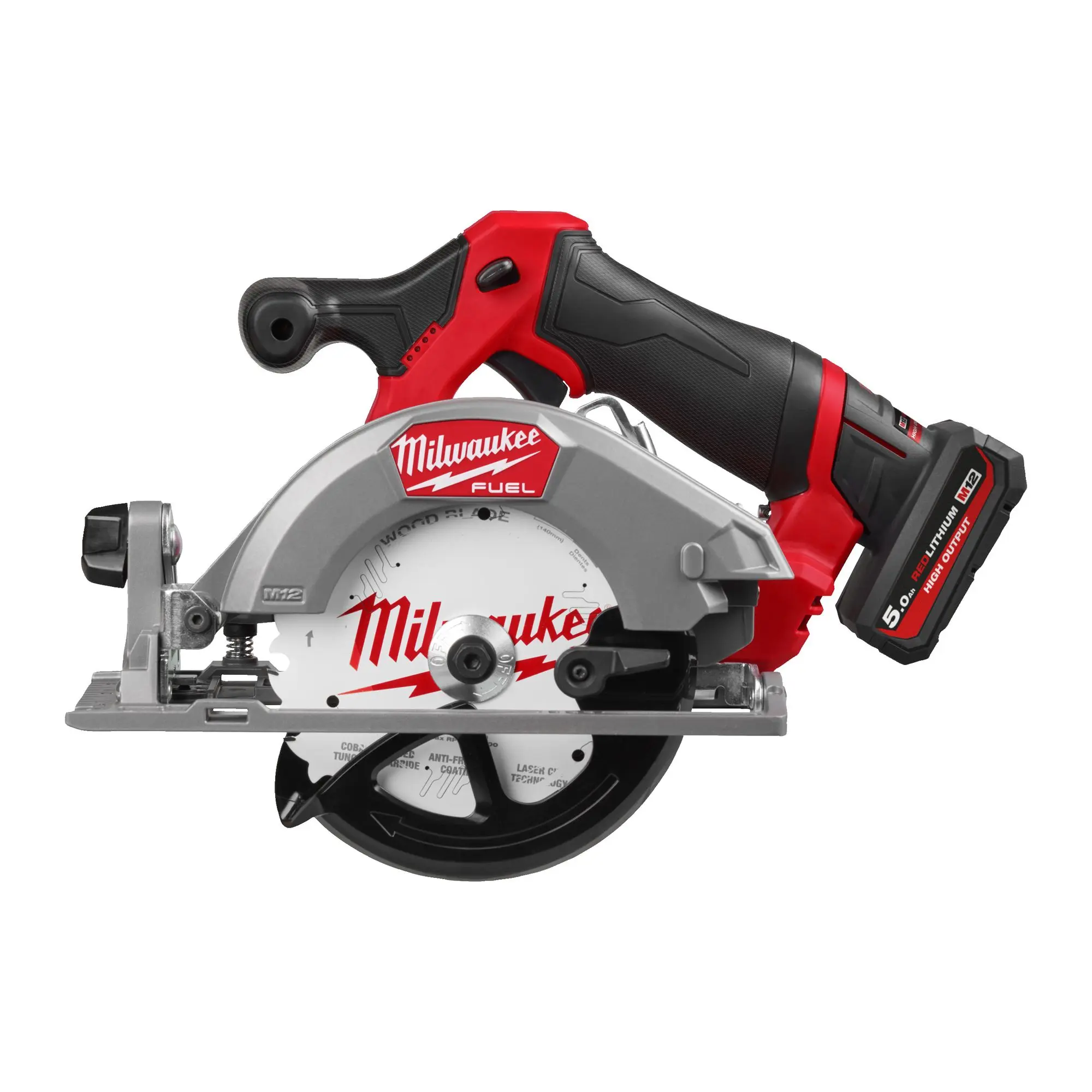 Produktfoto 1 von Milwaukee M12 FUEL Akku-Kreissäge M12FCS442-502X, 2x 5,0 Ah und Ladegerät