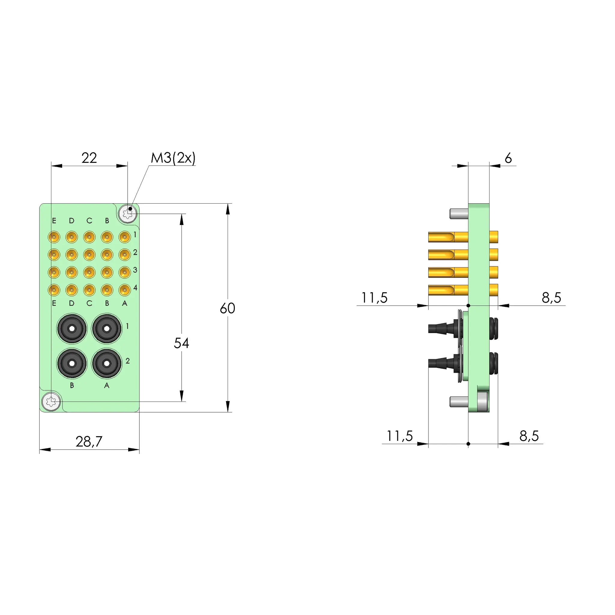 Produktfoto 1 von Ingun SB-P-MB-20/4-30A/PK3-A, Schnittstellenblock, SKU: 50581