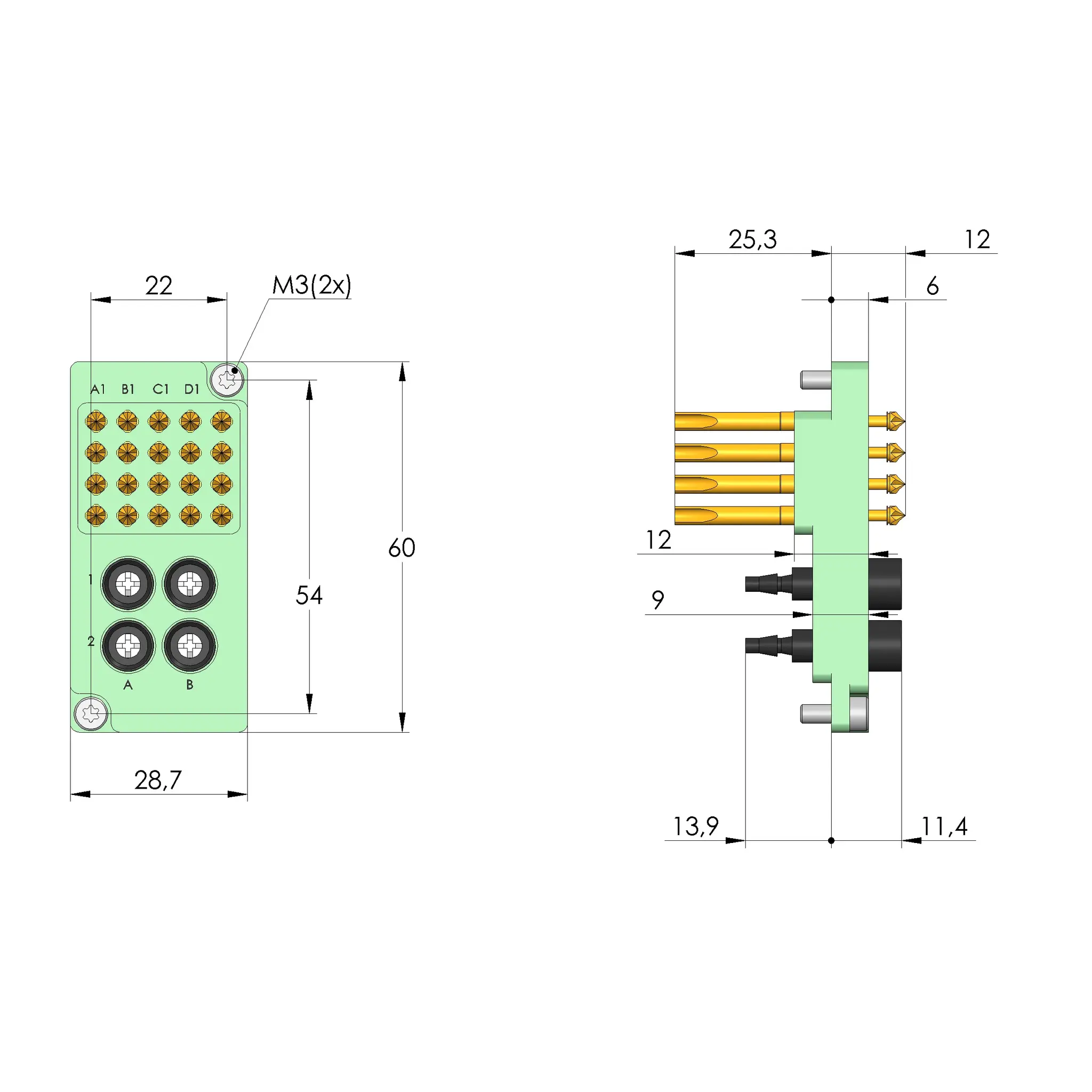 Produktfoto 1 von Ingun SB-T-MB-20/4-30A/PK3-A, Schnittstellenblock, SKU: 50582
