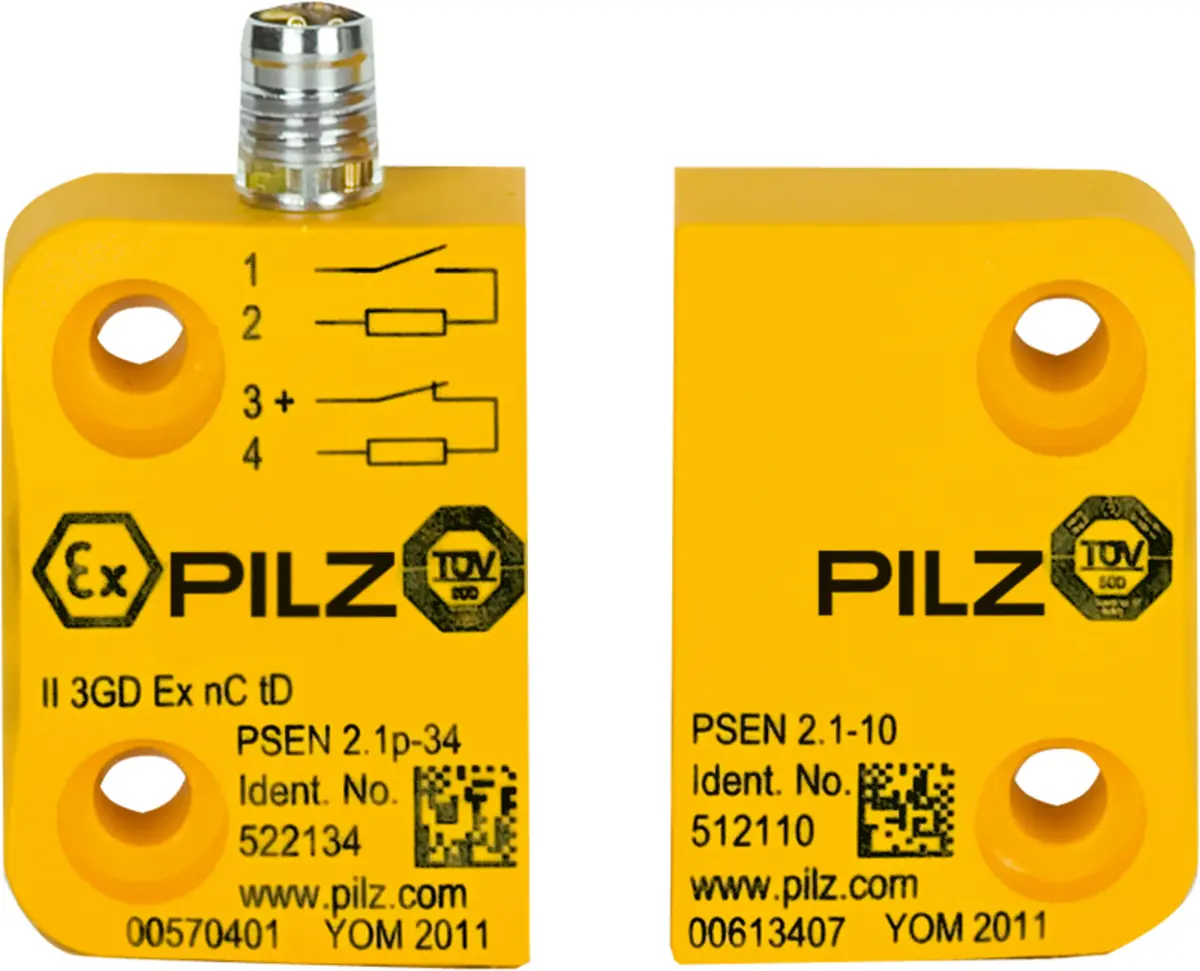 Produktfoto 1 von PILZ PSEN ma2.1p-34/PSEN2.1-10-06/LED/ATEX/1u, PSENmag für elektron. Schaltgeräte