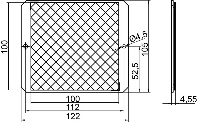 Produktfoto 1 von Leuze Electronic CTS 100x100 Kooperatives Target, P\n: 50104599