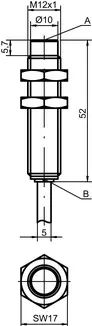 Produktfoto 1 von Leuze Electronic IS 212MM/2NC-8N0, Induktiver Sensor