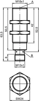 Produktfoto 1 von Leuze Electronic IS 218MM/2NC-8E0-S12, Induktiver Sensor