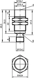 Produktfoto 1 von Leuze Electronic ISS 218MM/4NC-20N-S12, Induktiver Sensor