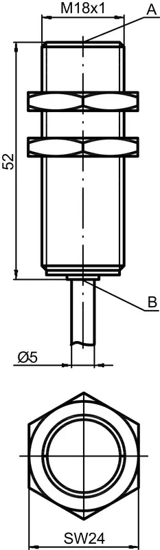 Produktfoto 1 von Leuze Electronic IS 218MM/4NC-8E0, Induktiver Sensor