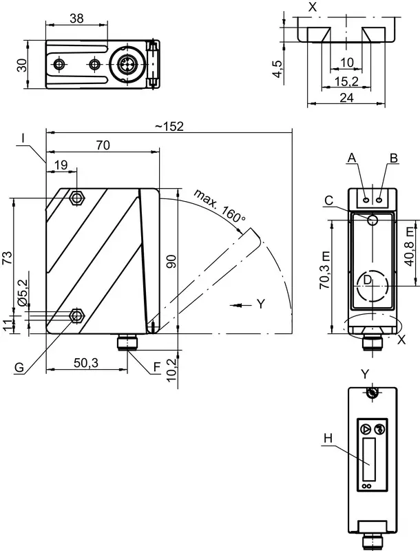 Produktfoto 1 von Leuze Electronic ODSL 96B M/D26-2000-S12, Optischer Abstandssensor