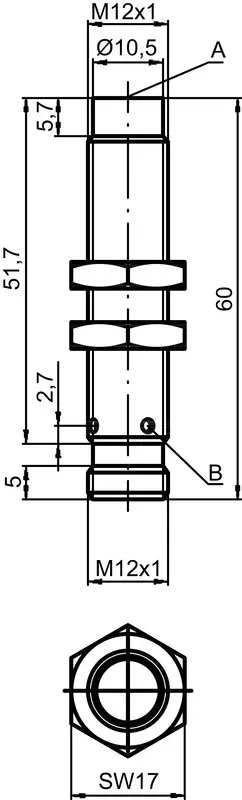 Produktfoto 1 von Leuze Electronic IS 212MM/4NO-8N0-S12, Induktiver Sensor