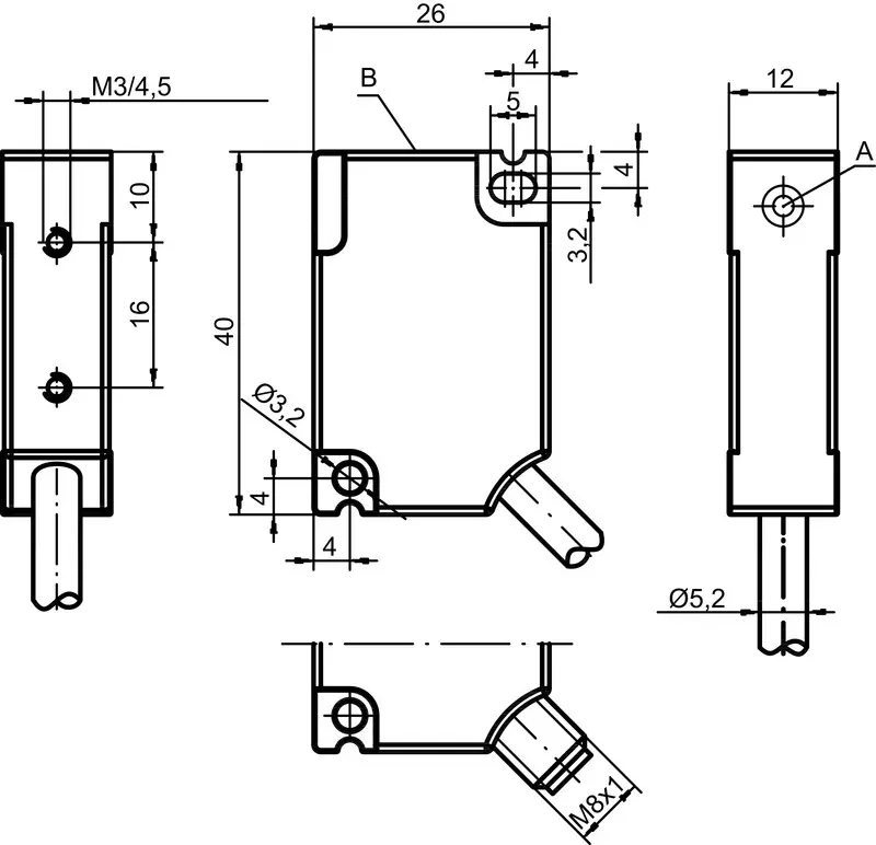 Produktfoto 1 von Leuze Electronic IS 240PP/44-4E0-S8.4, Induktiver Sensor