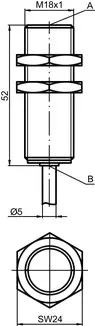Produktfoto 1 von Leuze Electronic IS 218MM/4NC-5E0, Induktiver Sensor