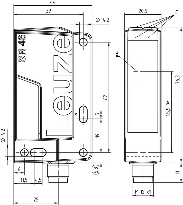 Produktfoto 1 von Leuze Electronic 50121915, Einstrahl-Sicherheits-Lichtschranke Empfänger