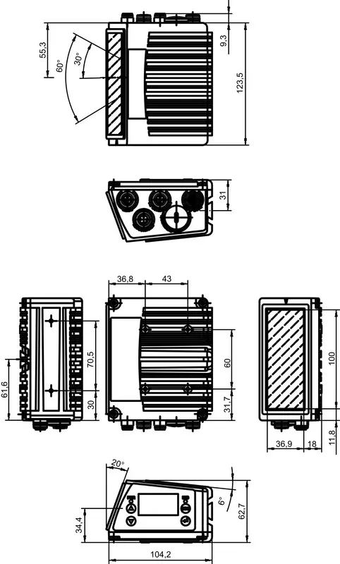 Produktfoto 1 von Leuze Electronic BCL 608i SF 102, Stationärer Barcodeleser